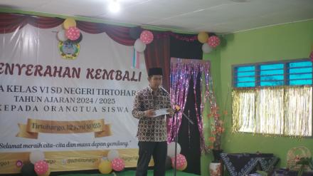 SERAH TERIMA MURID KELAS 6 DARI SEKOLAH ORANGTUA WALI MURID 