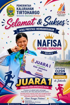 Bangga! Nafisa Mutiara Ramadhan Raih Juara 1 Kids’ Athletics Putri O2SN Tingkat Nasional di Jakarta
