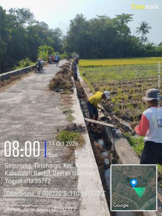 Gotong Royong Lestarikan Saluran Irigasi, Warga Gegunung Gelar Aksi 
